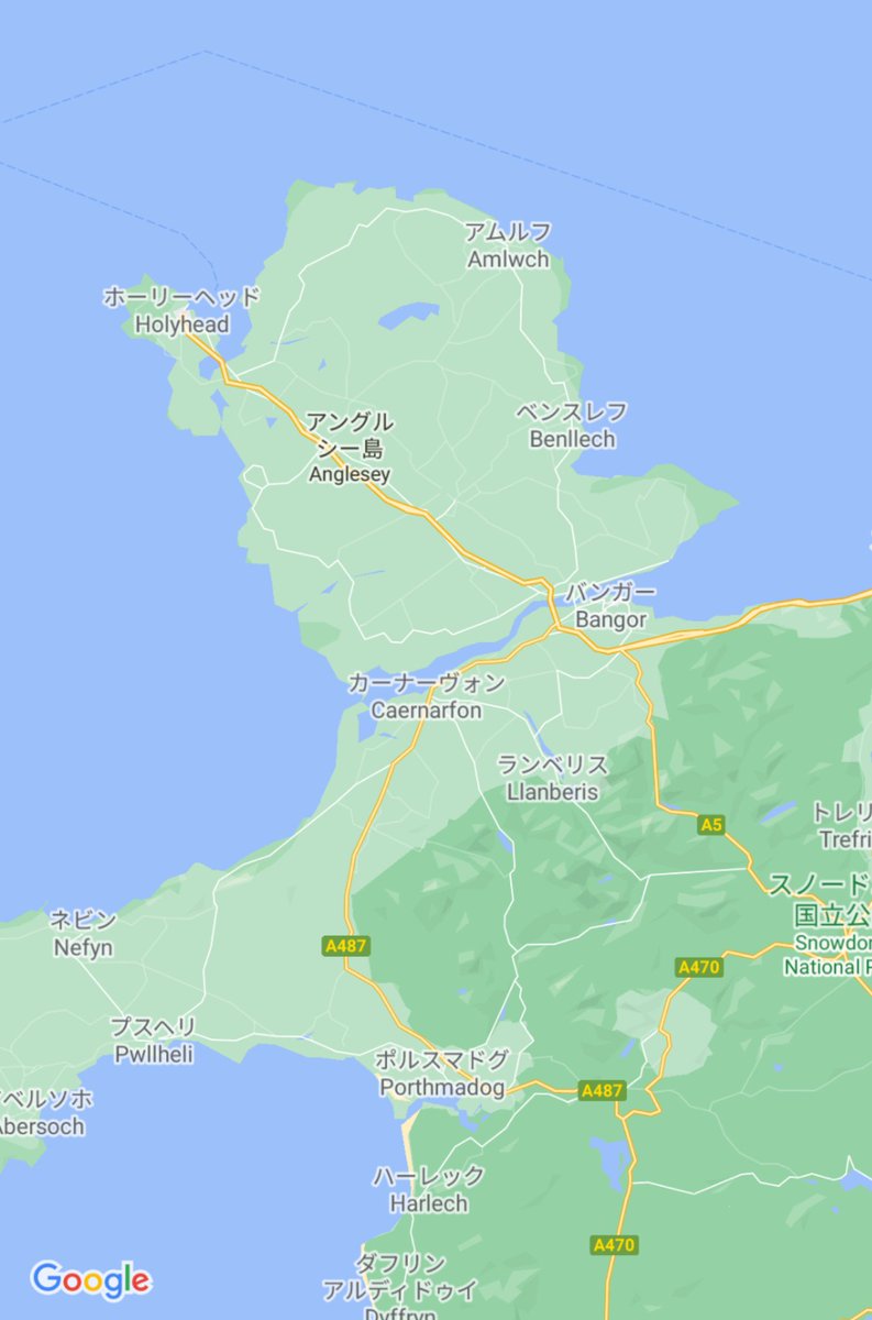 ট ইট র 546 世界一長い名前の駅があるアングルシー島 淡路島よりもデカい上に本土を隔てる海峡が実質川や運河みたいになってる地形面白いな