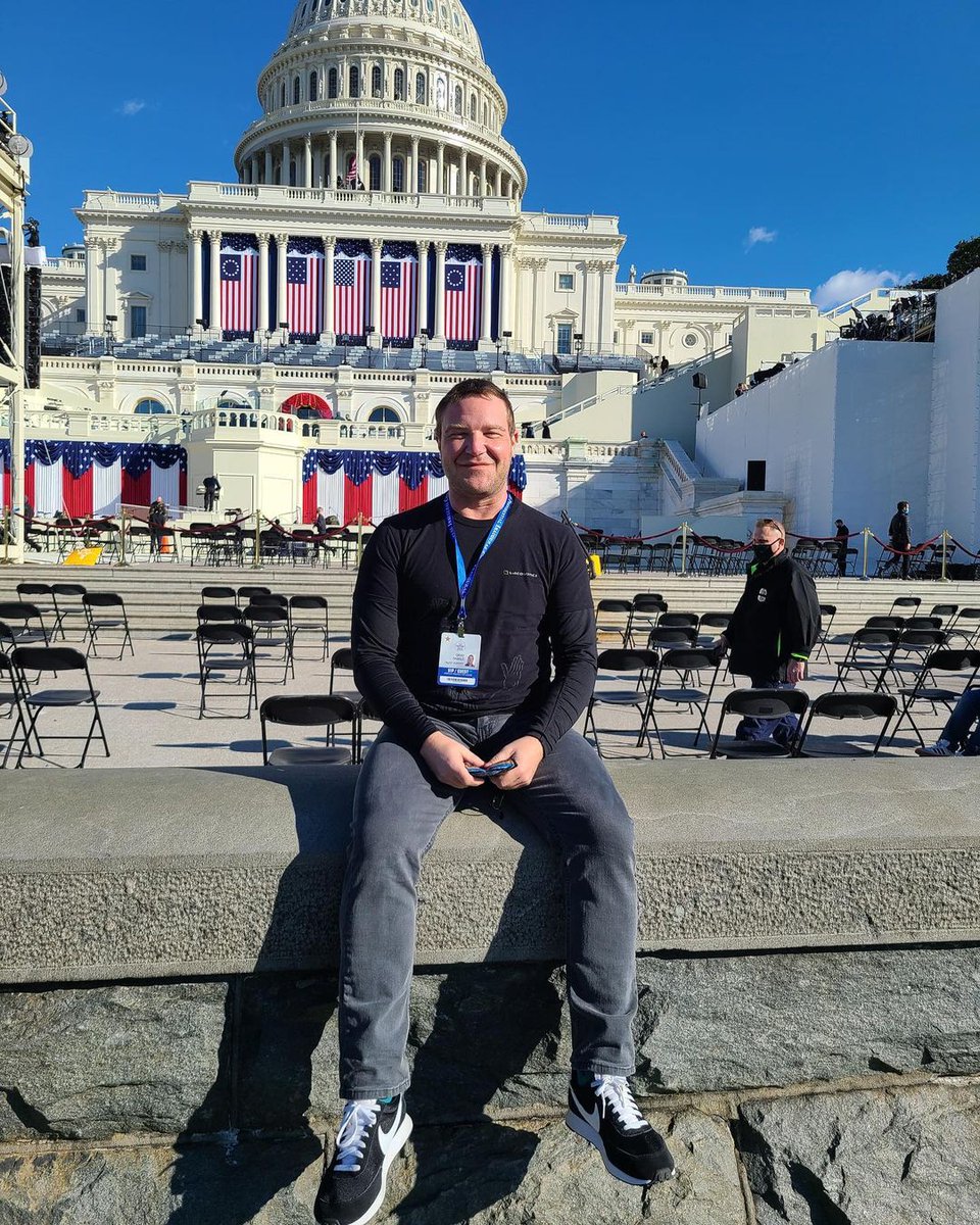 L_ACOUSTICS's tweet photo. FOH Engineer Chris Rabold was at the US Capitol this week for the inauguration of the 46th president, with a performance by @ladygaga! Chris made sure he had his #ContourXO IEMs while supervising the broadcast mix & wore his L-Acoustics swag! https://t.co/OLrBT3aRHX