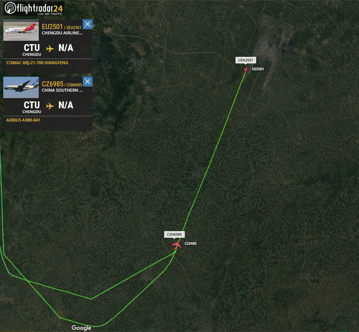 The smallest and largest aircrafts of today's  #TFU test flight.