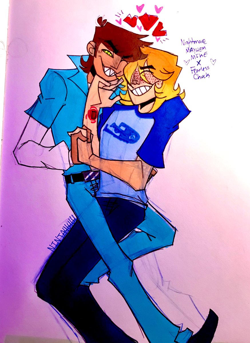 Ninja46464's tweet photo. The scary boyfriends💀💕 #motorcityxd #motorcity #mikechuck https://t.co/mWammioh3m