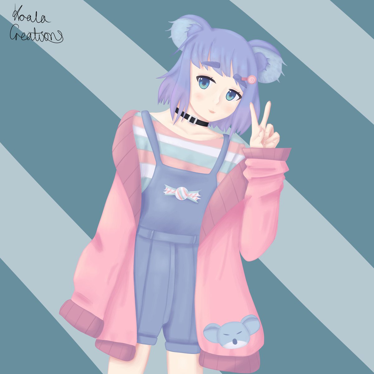 KoalaSquiggles's tweet photo. I finally finished my drawing of @KoalaMaru_ . I will post it on my art account as well, but thought to post here too as she is one of my fellow koala vtubers in the making. #vtuber #ArtistOnTwitter #koalamART https://t.co/1ZkueAqUAk