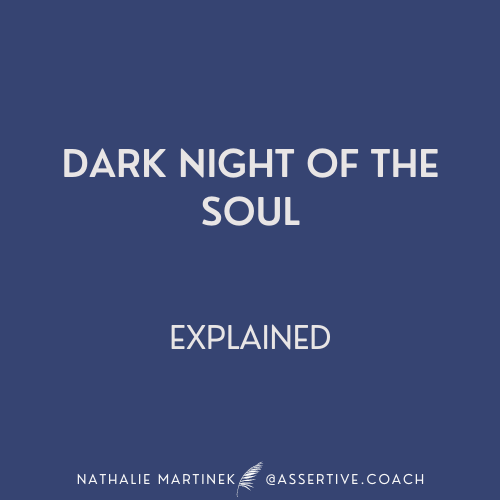 For anyone who has experienced an out of the blue period of deep suffering and depression-like symptoms, this explainer on the Dark Night of the Soul might be helpful.I've lived this more than once and I'm still here with greater clarity of purpose after each time.1/8