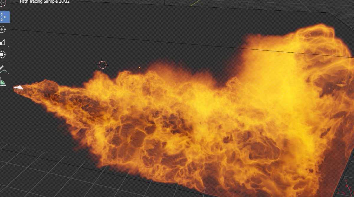 4shorecreative's tweet photo. Flamethrower Particle Physics Test for an Upcoming Project (WIP) #B3D #MantaFlow #Fire https://t.co/AUL3RPGxOx