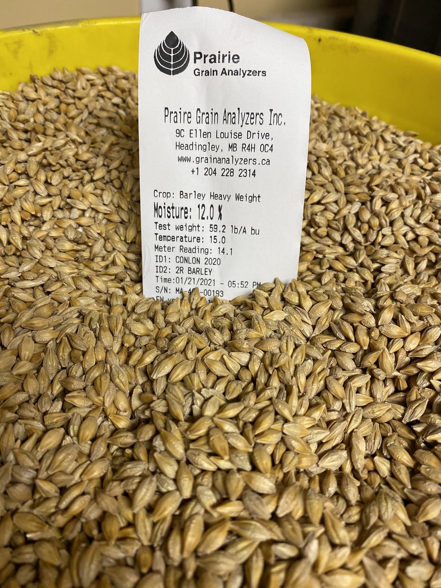 southern_seed0's tweet photo. Had to check the calibration on the meter to make sure after this one!
Certified Conlon Barley 59.2lb/bu !
Mustโve been the @PowerRichCorp fertilizer and PowerRoot! #SeedChat #Plant21 https://t.co/n93vpXPxba