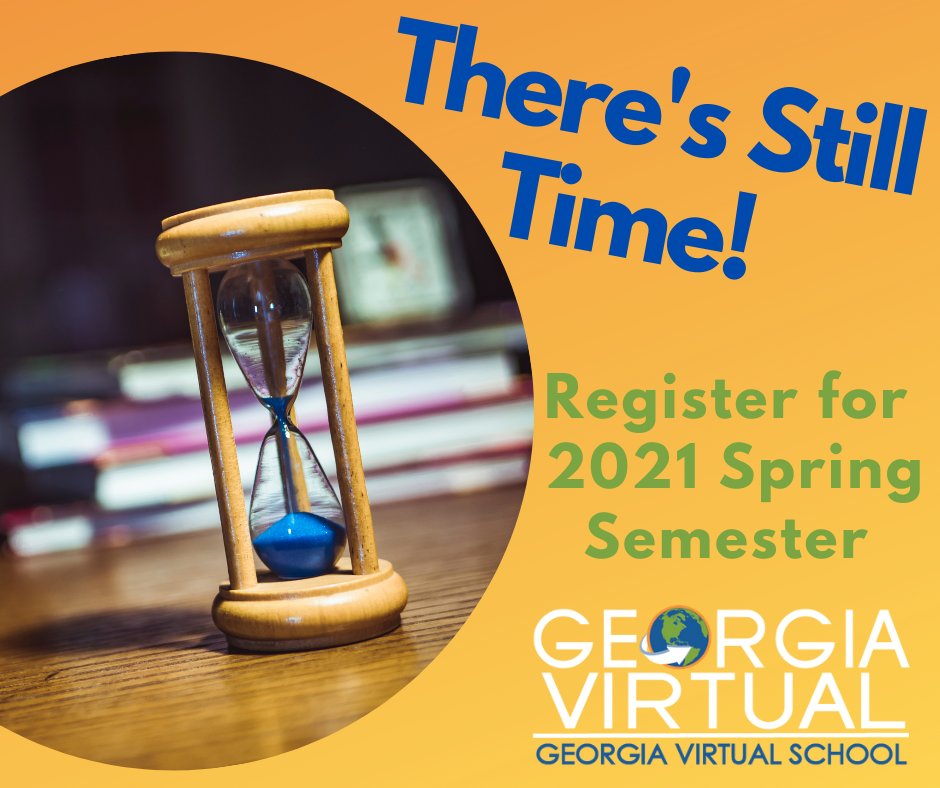 gavirtual's tweet photo. Registration for Spring AP courses is open until January 28th. Registration for non AP courses continues until February 11th. 
Visit https://t.co/qEmDXdh06n for information and to get started as a Georgia Virtual School student! 
#KeepGALearning #onlinelearning #virtuallearning https://t.co/jIPQL9ZYcX