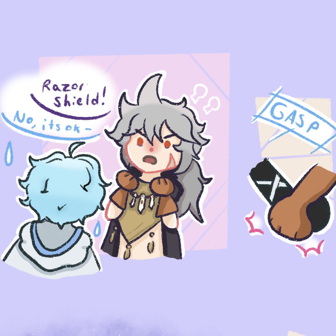 scaramoomie's tweet photo. So I drew my ship- Razor x Chongyun! (They’re on my team) #genshintwt #rayung #chazor https://t.co/qkn7zahDit