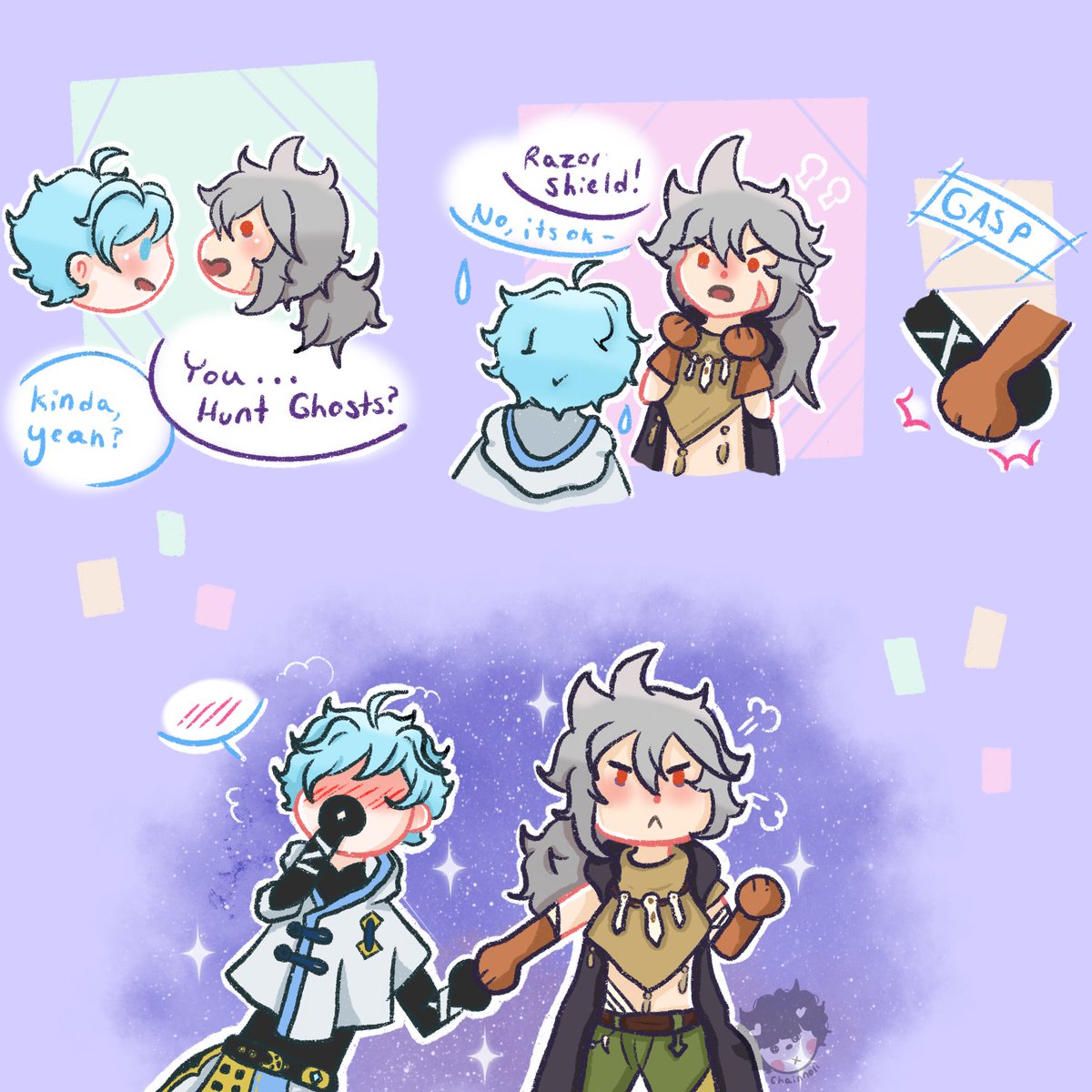 scaramoomie's tweet photo. So I drew my ship- Razor x Chongyun! (They’re on my team) #genshintwt #rayung #chazor https://t.co/qkn7zahDit