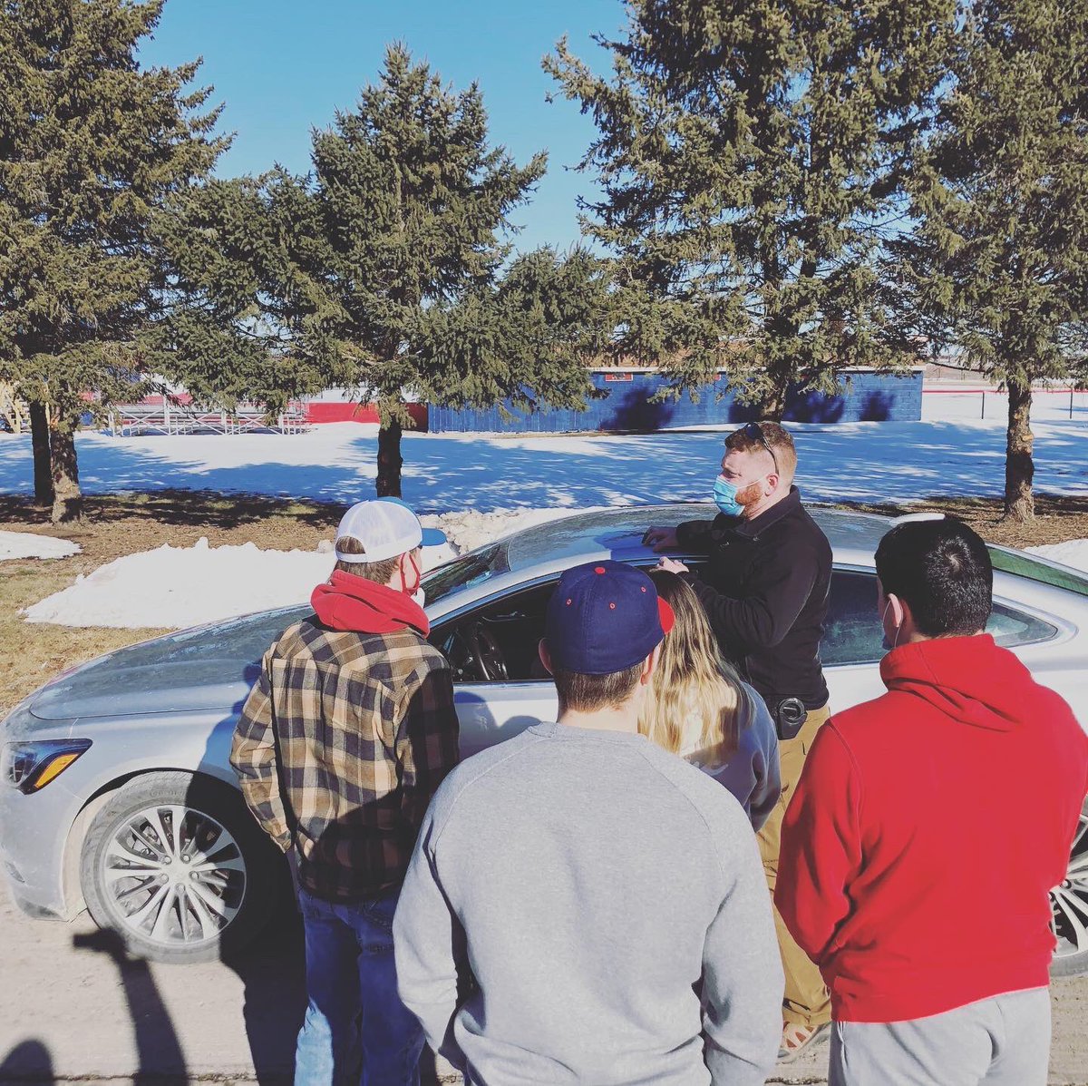 swcciowacj's tweet photo. Thank you to Deputy Ryne Little with the Madison County Sheriffs office l,for coming to class today and practicing traffic stops with students.  Students learned the importance of being safe while conducting stops and asked great questions. https://t.co/yCZ21x3uGZ