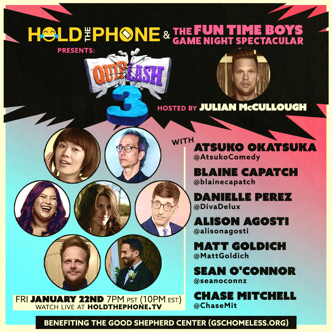 ChaseMit's tweet photo. TOMORROW! We're back on https://t.co/aj2Z6o68aO w/@julezmac as host! We got @AtsukoComedy! @blainecapatch! @DivaDelux! @AlisonAgosti! @MattGoldich! @seanoconnz! Raising $ for Good Shepherd Center, benefitting unhoused women and children! Gaga's doing the anthem! Watch and DONATE! https://t.co/3E4iTdYFkS