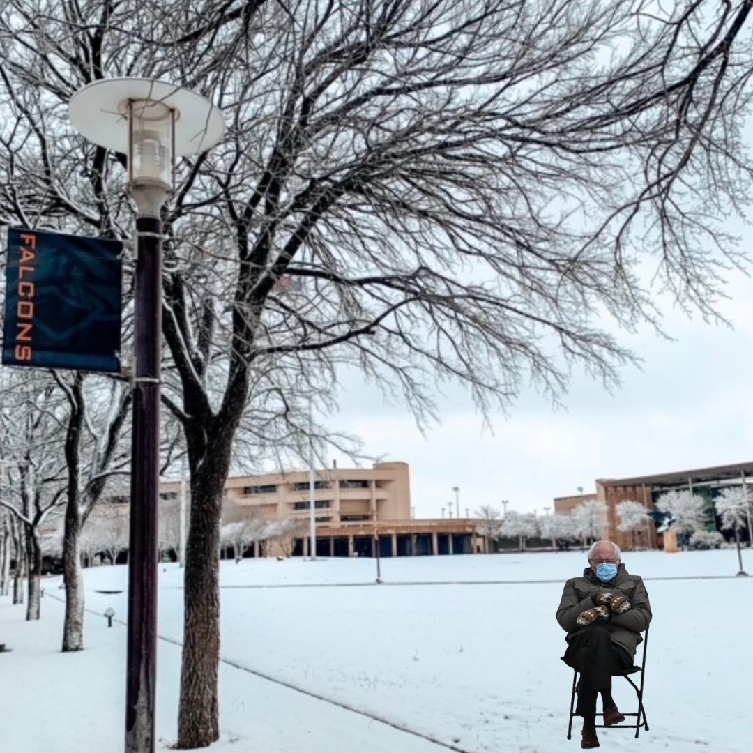 Waiting for classes to be canceled like...

#Berniememes #utpb