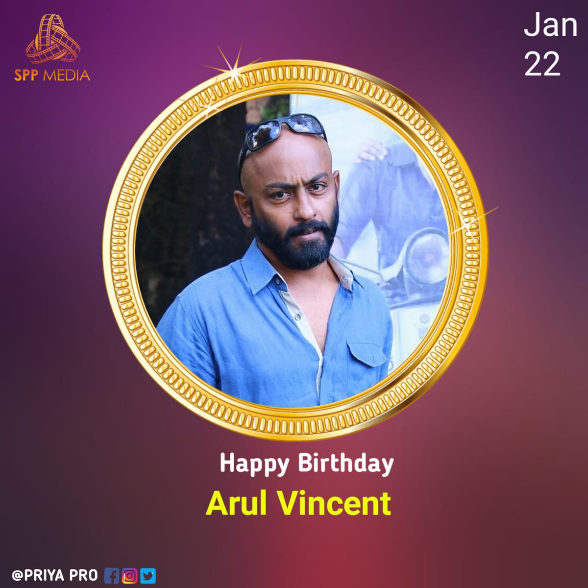 #SPP Team Wishes A Very Happy Birthday To The Talented Cinematographer @vincentcinema #HBDArulVincent #HappyBirthdayArulVincent @PRO_Priya