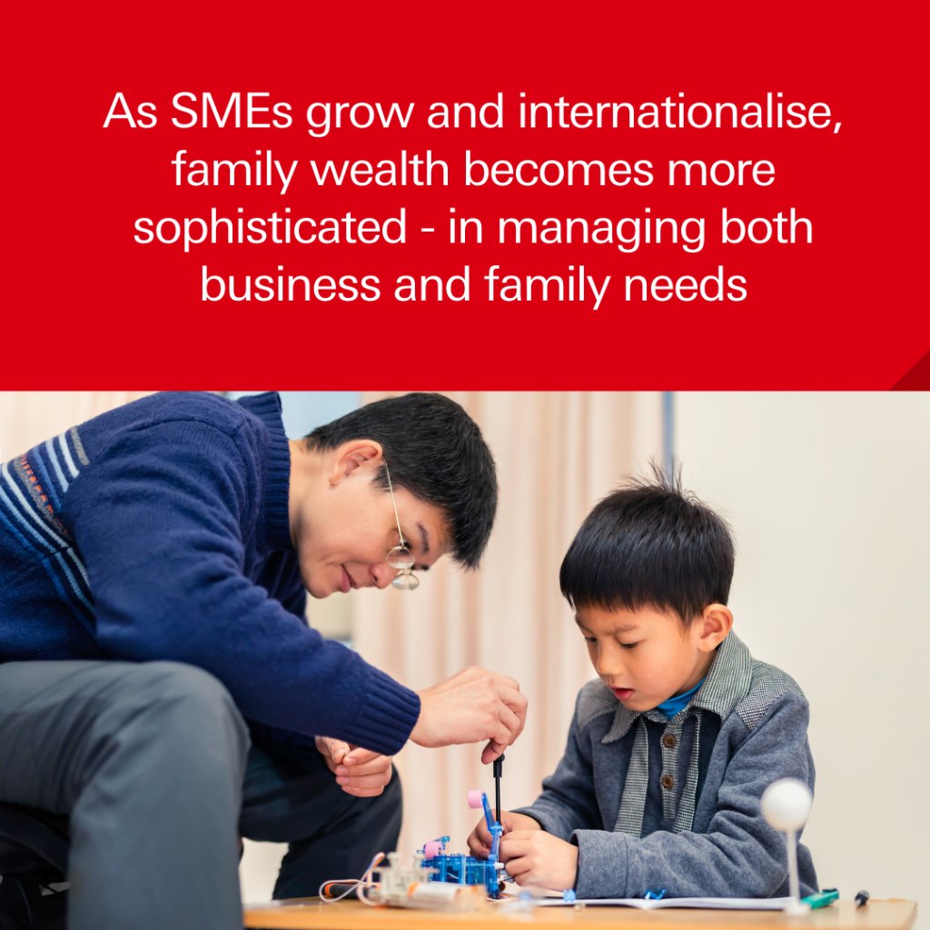 HSBC_SG's tweet photo. Singapore’s SME activity contributes 44% to the economy. As they grow across ASEAN, creation of family wealth and business management begs new questions – how will wealth continue across generations and who will manage it? #HSBCSingaporeWealth #WhyStopHere https://t.co/VXy8ow0qtd