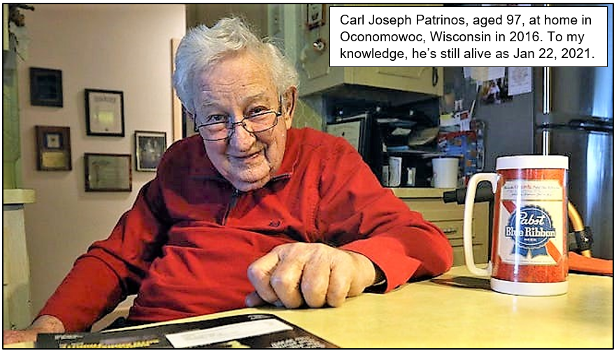 11/After leave in Australia, he returned as a Lieutenant to join the 32d in fighting along New Guinea's north coast.He earned 2 Purple Stars in the Philippines campaign.Post-war he joined the local police force, then had a long career as a distributor w/Pabst Brewing Co.END.