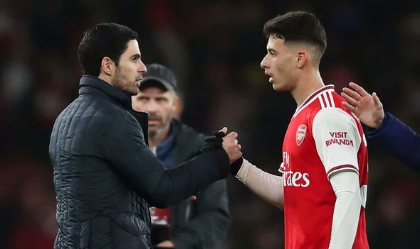 4.Gabriel Martinelli Martinelli said in an article that mikel called him everyday to get an update on the injury and has always been monitoring and helping him.But he hasn't only helped him personally he has helped him physically by slowly easing him in