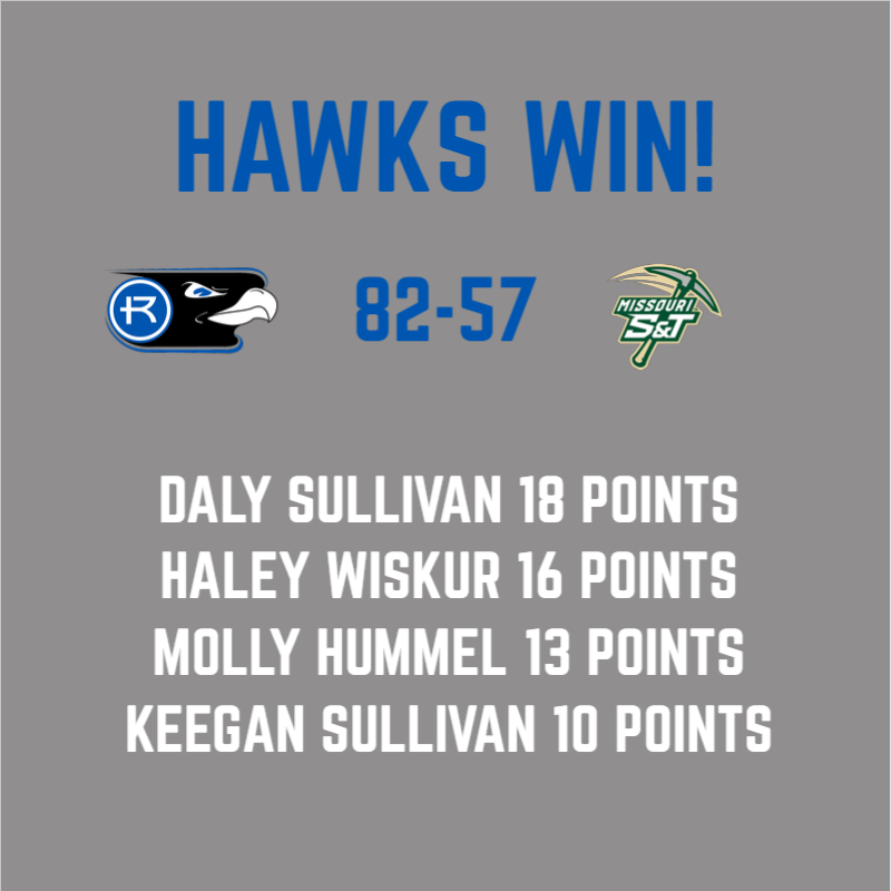 RUhawks's tweet photo. The Rockhurst women's basketball team posted an 82-57 win over Missouri S&amp;T Thursday night at Mason-Halpin Field House. https://t.co/7vcy3yYkrl