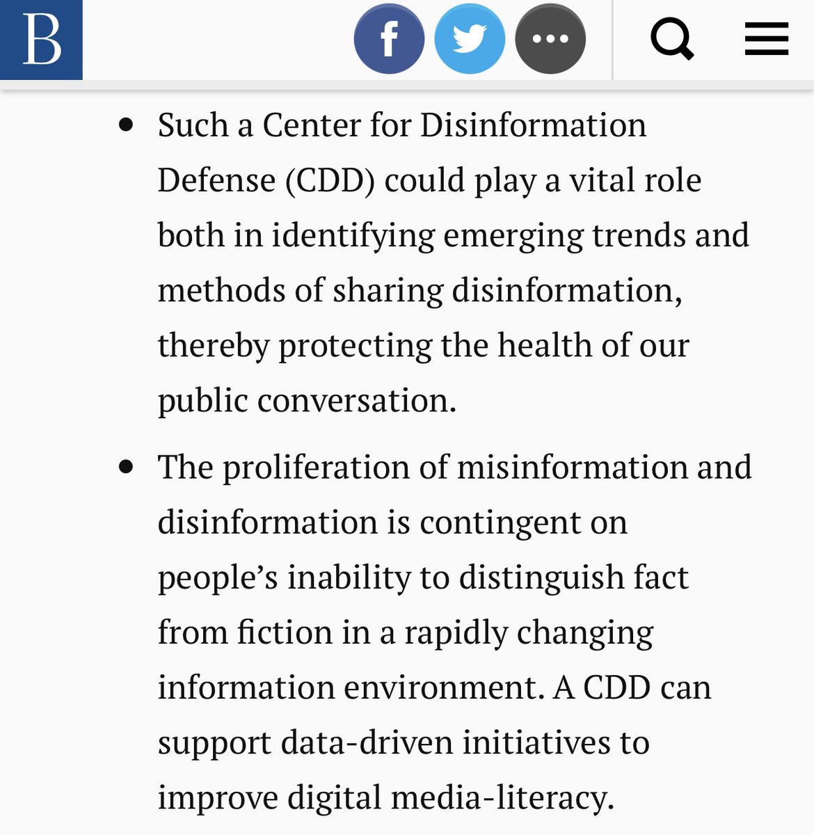 The  @ncri_io report is particularly helpful for engaging with individuals. This  @BrennanCenter report is about policies creating an active approach for countering disinformation.I wonder if it’s influenced by Findland and/or Estonia’s policies on counter-mis/dis/malinformation.  https://twitter.com/tsubtext/status/1352459227462176768