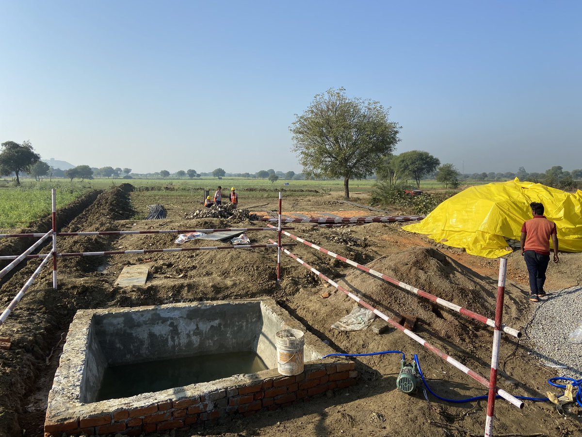 NapInfra's tweet photo. Team NAP INFRA started new site construction of ESR, CWR, PUMPHOUSE at Mahoba, UP #napinfra #teamwork #construction #watertreatmentplant #hardwork https://t.co/ftQ1fjkSfe