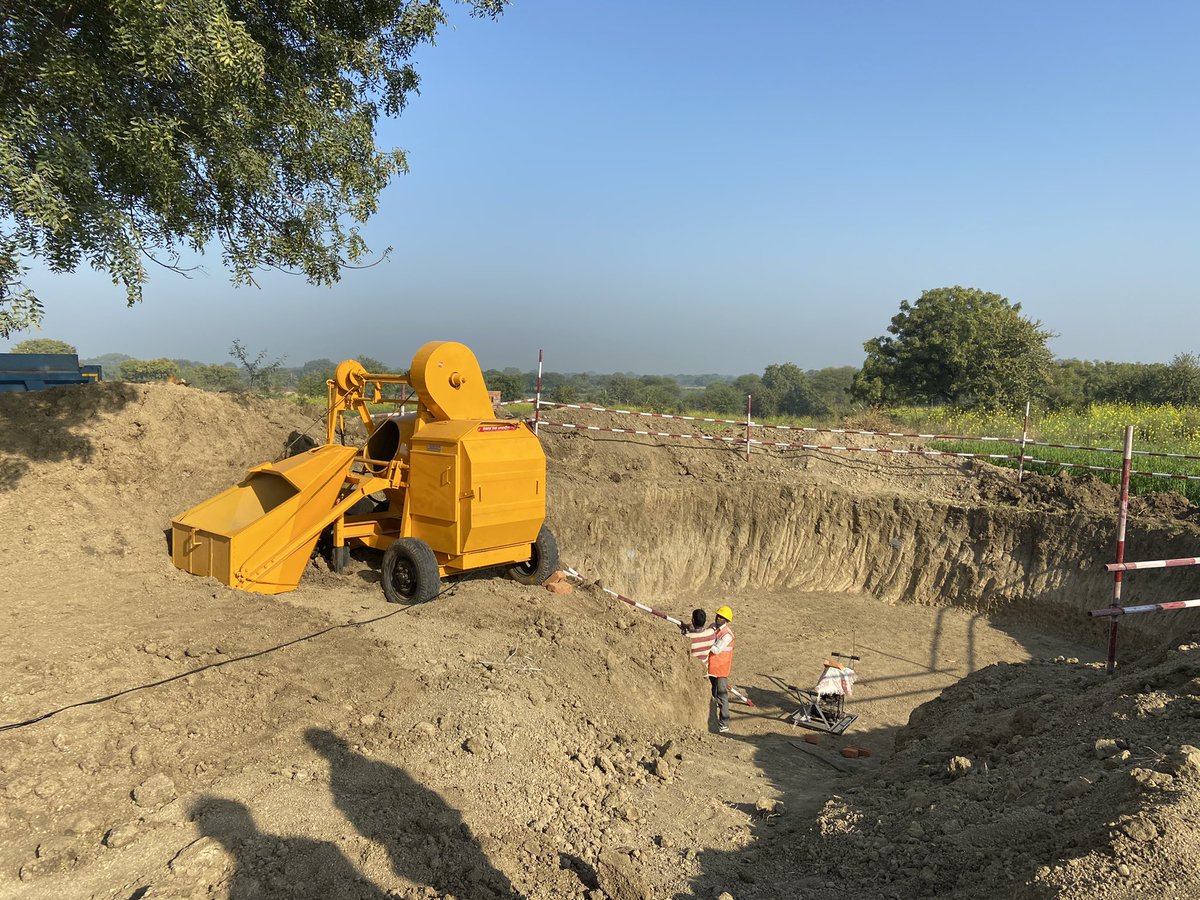 NapInfra's tweet photo. Team NAP INFRA started new site construction of ESR, CWR, PUMPHOUSE at Mahoba, UP #napinfra #teamwork #construction #watertreatmentplant #hardwork https://t.co/ftQ1fjkSfe