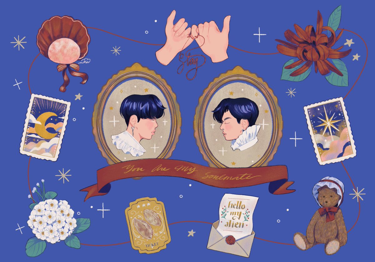 「Soulmate

#vmin #btsfanart 」|ulsi⁷ Shopee Open ⛅️💜🔕のイラスト