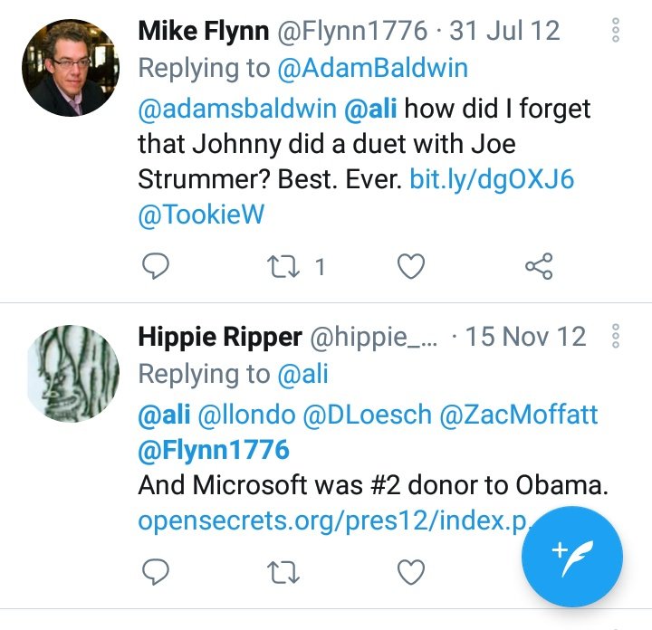 I can pinpoint Ali to Mike Flynn back to late 2011-early 2012 prior to running for office in IL. Chip Gerdes was tagged in on of the Tweets.
