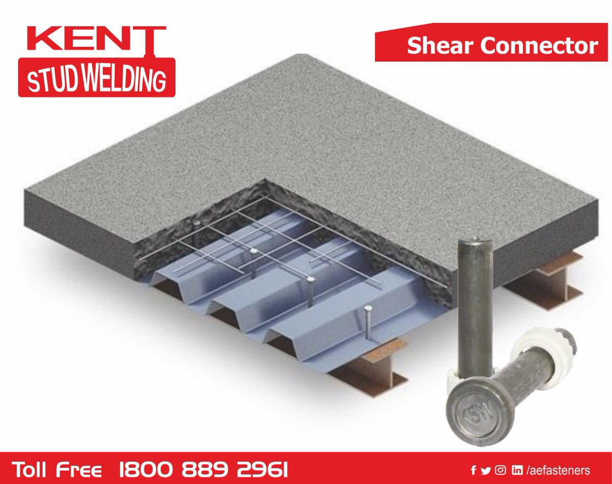 Shear Connector - Kent Stud Welding
Toll Free : 1800 889 2916
#stud #welding #ksw #Deckingsheet #structuralsteel #structuralengineering #shearconnectors #studs #shearConnectors #ceramic #ferrule #welding #studwelding #shearstuds https://t.co/Dno7wGHoWS