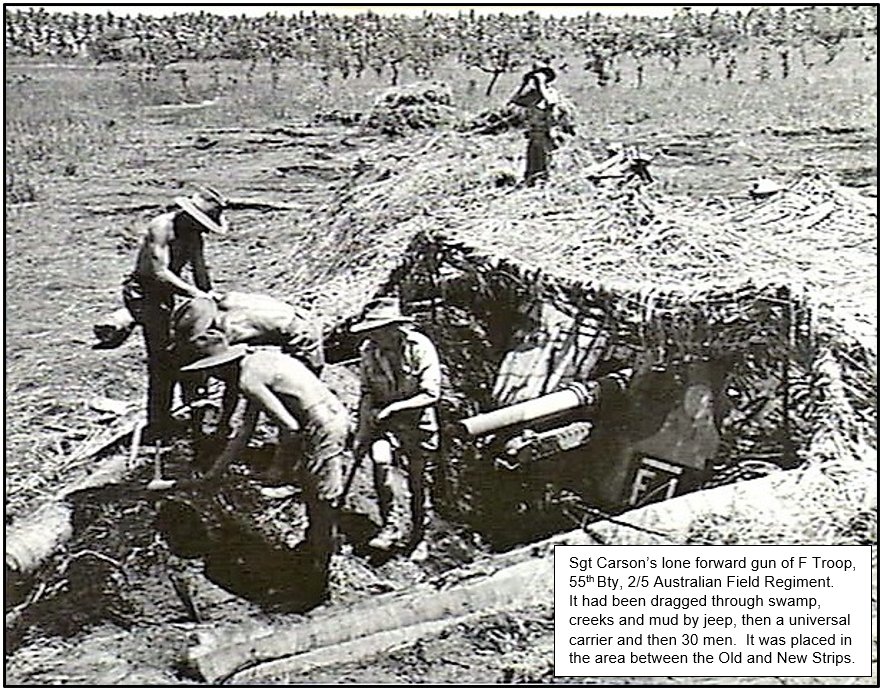 THREADOfficial War Diaries are usually dry affairs.One War Diary is different in that it praises a soldier from a different army. In January 1943 the 55th Battery, 2/5th Royal Australian Artillery Reg't had been detached to support to the American thrust along the Papua coast.