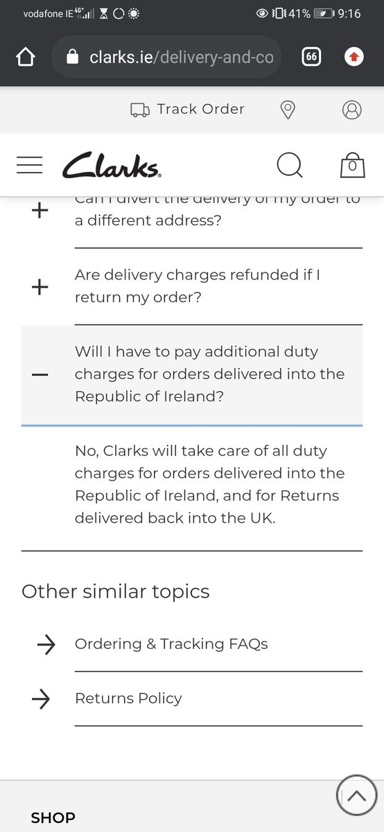 DW_086's tweet photo. @clarkshelp
I ordered shoes through Irish Clarks website but notified by DPD courier I now have to pay a €15 Customs Duty.
I see on website that Clarks will cover the cost of Customs Duties &amp; not the customer so can you please inform DPD of this. Order no 651291060 https://t.co/LDArUDv7vL