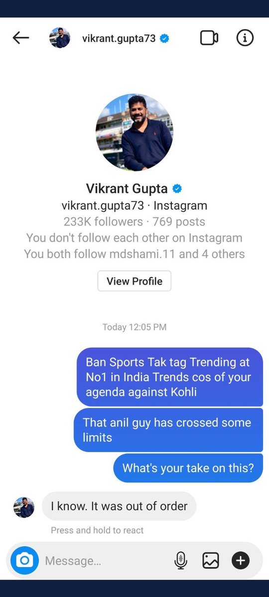 jhawa_07's tweet photo. Officially apologise from @vikrantgupta73
Now its time for @anilsingh1601
For apologise his mistake #BanSportsTak #INDvAUS #Cricket https://t.co/w1GzdsLgwZ