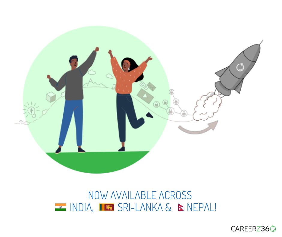 Please join us in our celebration for achieving another great milestone. We are very pleased to share that #careerz360 is now available in #India, #Sri Lanka and #Nepal. This release also includes many UI/UX improvements for different features of our portal.