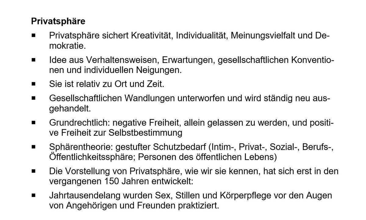 winfriedveil's tweet photo. @miss_breach @sas_assion @MalteEngeler Naja, der Hauptunterschied ist, dass sich #Privatsphäre-Vorstellungen in hohem Maße ausdifferenziert haben: von der Verabsolutierung der Vorstellung informationeller Selbstbestimmung bis hin zu #PostPrivacy. Ich hatte da mal ein paar Folien gemacht👇 https://t.co/e3AmKHD5sr