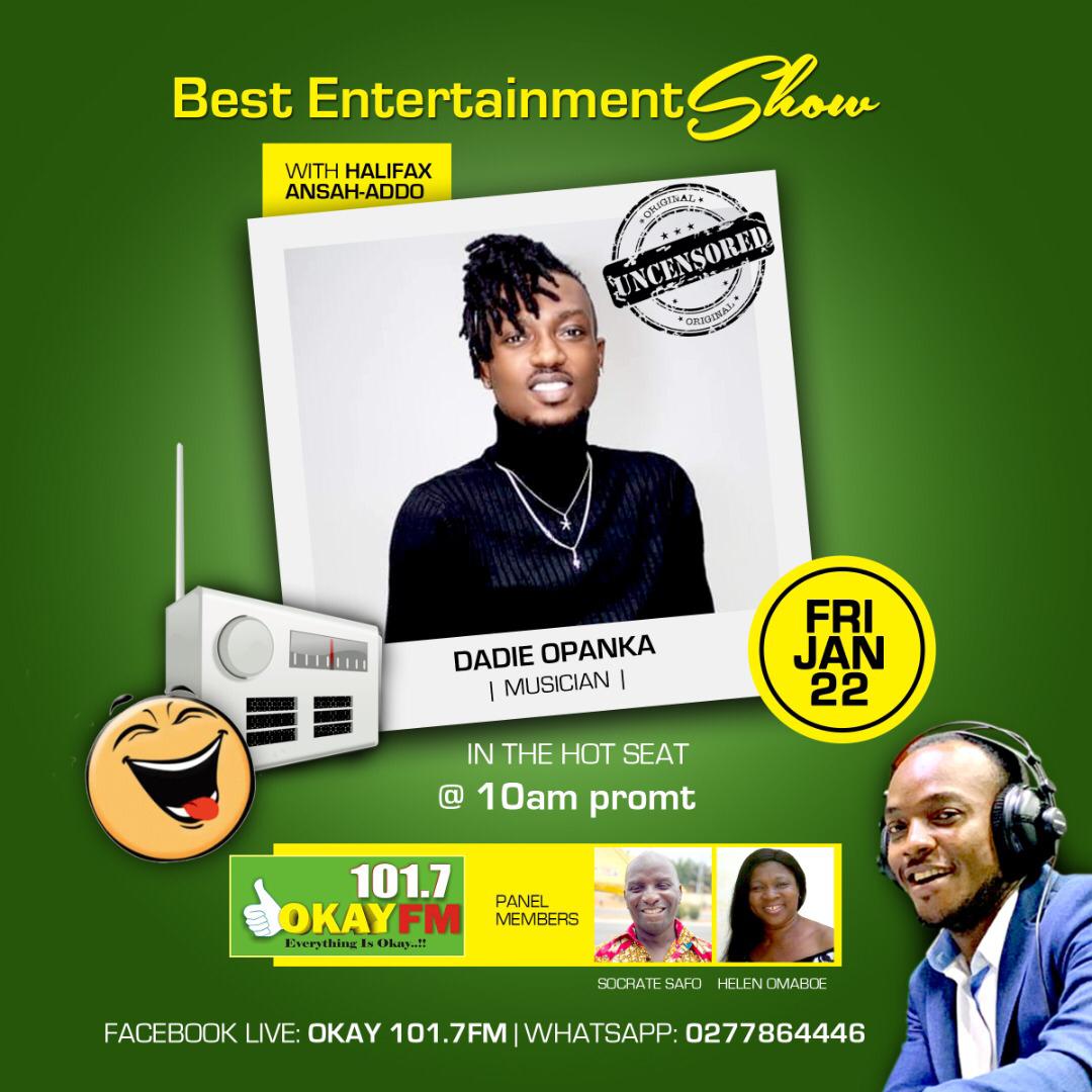 ShowbizCritic's tweet photo. @OpankaGH Will Be Live With @HalifaxAnsahAdd On #Okayfm to Premier his much awaited top notch Ep #ElevationEP Dont Forget To Tune #Ghmusichype https://t.co/rNtFV8tC7Y
