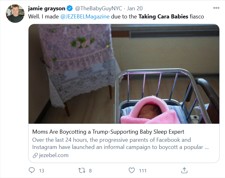9/As Jamie Grayson pointed out, the website Jezebel took the initiative to publish all about Taking Cara Babies Trump Donations