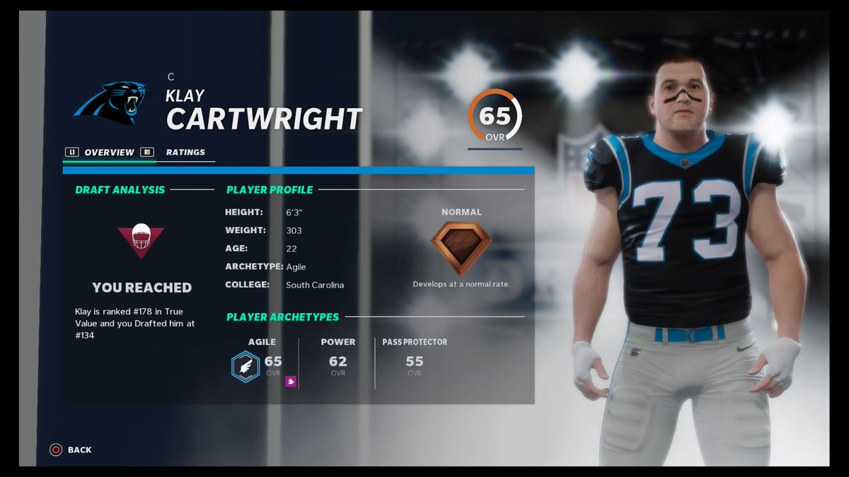 SPML_Panthers's tweet image. #SPML19 / Draft

In the 5th we go for OLine depth and draft C Klay Cartwright.

Klay will battle for starting C and RT positions.

@SPML_CFM