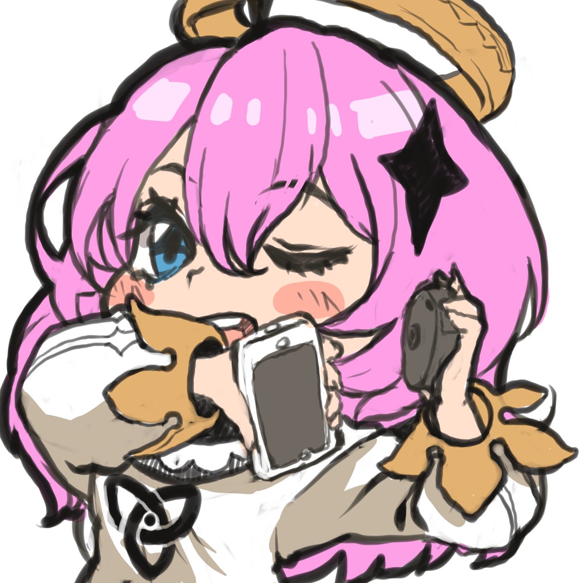 のっぴちゃんはれもんぬさんの相棒的な感じでパイモンっぽい 公式ラインの管理とモデ 筑紫あずのイラスト のっぴちゃんはれもんぬさんの相棒的な感じでパイモンっぽい 公式ラインの管理とモデ 筑紫あずのイラスト
