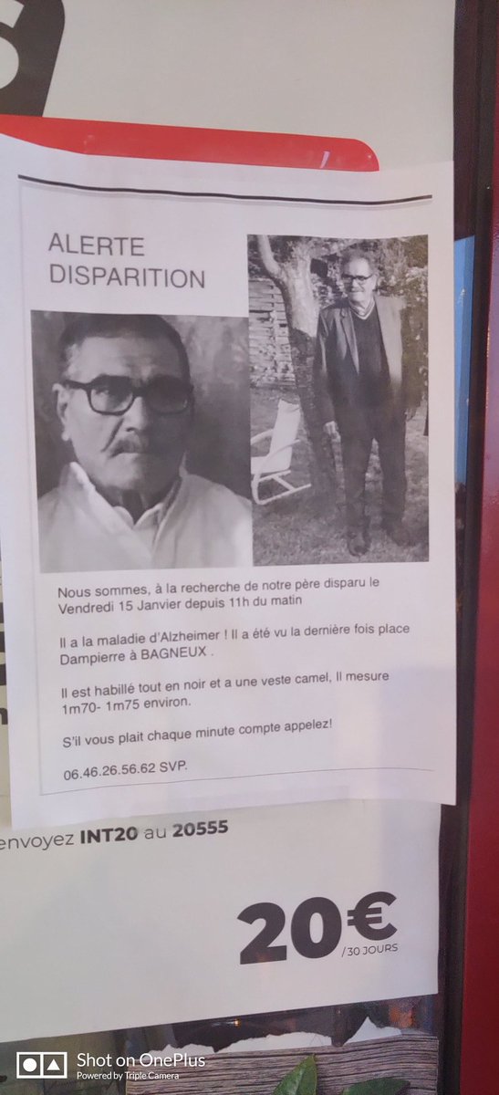 Ananya___T's tweet photo. #missing #missingperson #alert #missingalert #REDALERT  
This person is missing found the poster in one of the shops I'm creteil doing my share to help them . https://t.co/7XsTXGIeQA