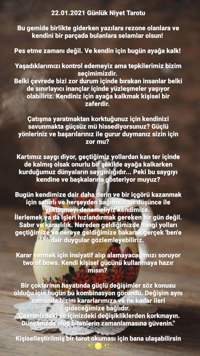 Günlük Niyet Tarotu