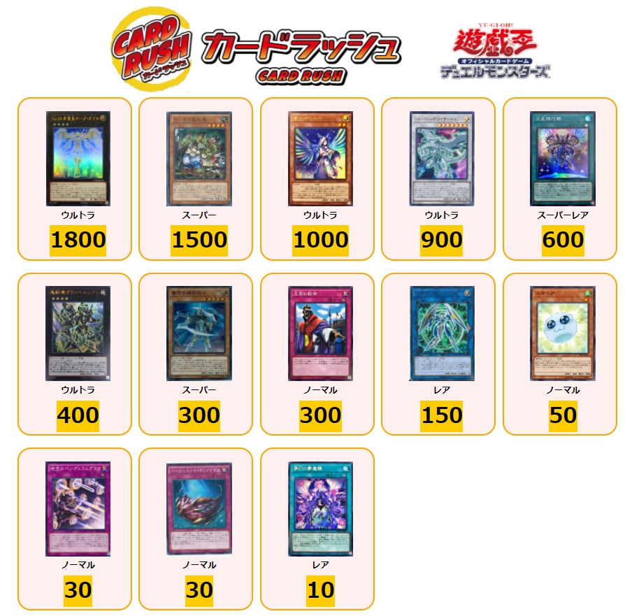 Uzivatel カードラッシュ遊戯王 Na Twitteru 遊戯王 買取情報 王宮の勅命 ノーマル 300 セキュアガードナー レア 150 スポーア ノーマル 50 時空のペンデュラムグラフ ノーマル 30 バージェストマオレノイデス ノーマル 30 夢幻の夢魔鏡 レア 10