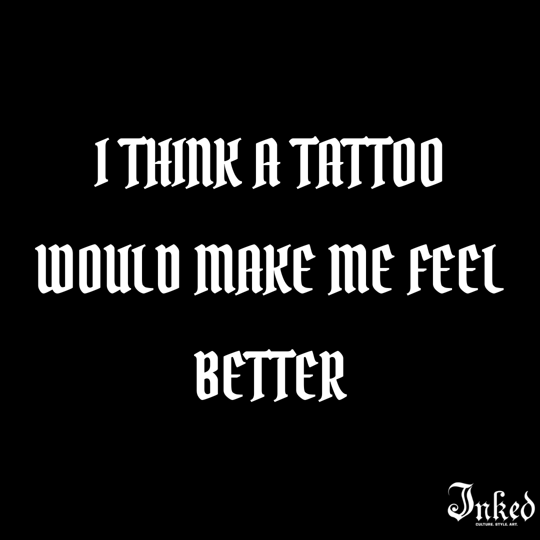 Inkedmag's tweet image. What I say to myself after any minor inconvenience 🙃
