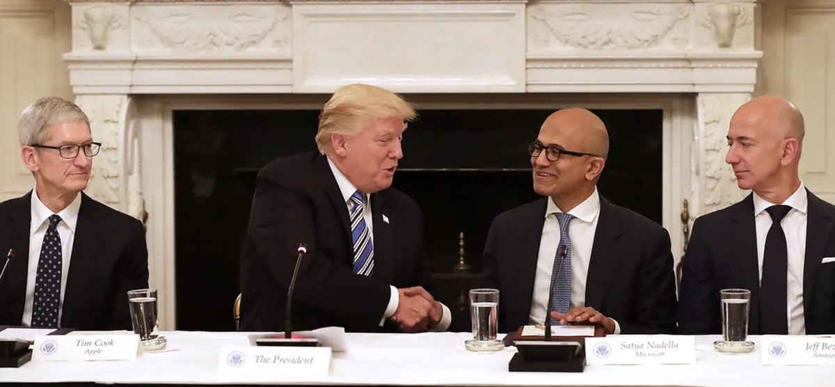 Picture of Microsoft CEO Satya Nadella with an unidentified Windows user from Queens