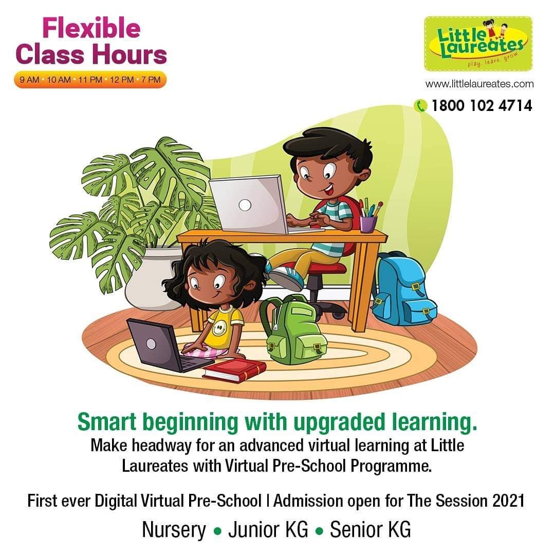 LLaureates's tweet photo. Give your child’s education an advanced head start with the first virtual pre-school system of Little Laureates.

Please visit our new website https://t.co/UBUJ7n77eN for Demo Classes and Admission.

#Preschool #VirtualClasses #Kids #HomeLearning #Learning #Admission #Fun https://t.co/llsJ8EWnc8