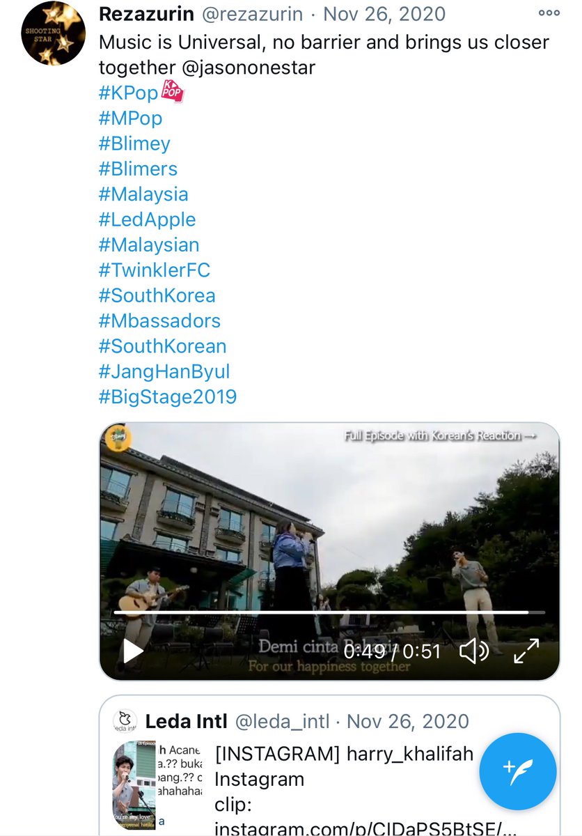 leda_intl's tweet photo. @HANBYULofficial @rezazurin Jade is singing with love.  Hanbyul is passionately singing.  He is singing professionally.  
#Blimey
#mbassador
#love
#hanbyul https://t.co/wmEk1Qv9w7