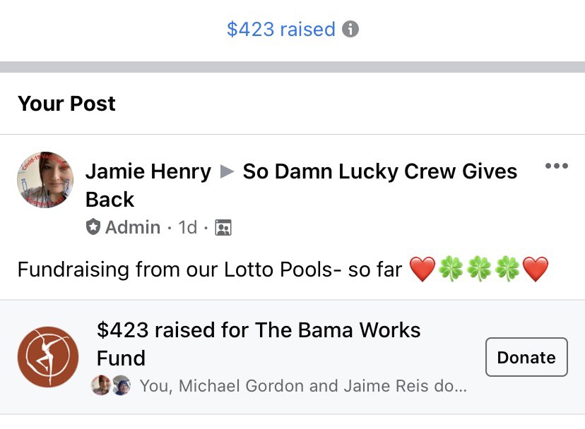 JamieAnnetteHe2's tweet photo. So damn proud of our little group of 1900... January fundraising is above $900 now for Bama Works, Feeding America, and American Foundation for Suicide Prevention. We cont to work hard to meet our goals- to move kindness. #ifyougive #giveloveinstead #seetheglowofsomethingbright https://t.co/Uidc4rDqk8