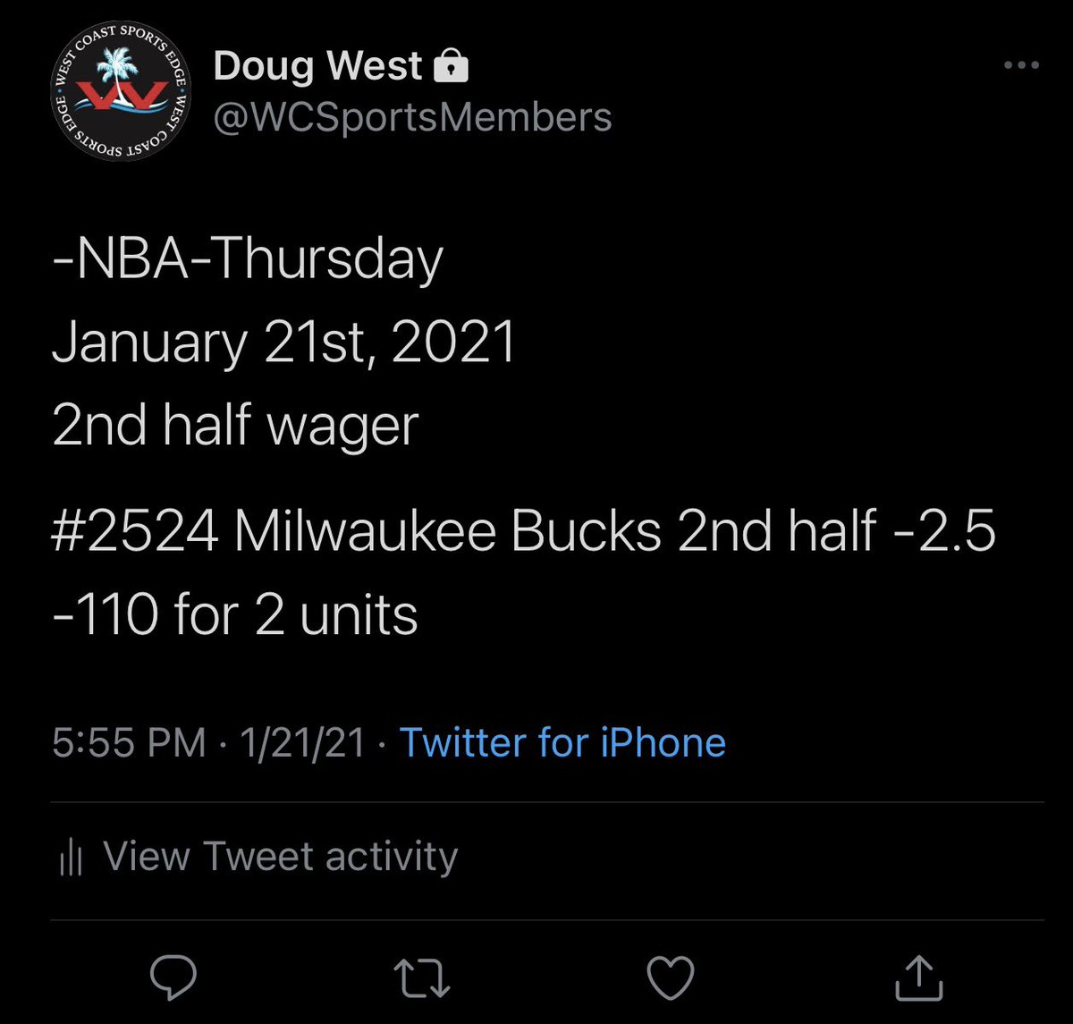 WCSportsEdge's tweet photo. Very nice night for us on the #NBA hardwood going 4-1 for +3.6 units

Updated NBA season record
33-27 for +6.7 units

Back at it tomorrow with more 100% FREE NBA picks for everyone 🏀 https://t.co/xpW5VQVavt