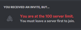 terp_town's tweet photo. @discord Any way you can consider upping the limit for joining servers on Discord for Nitro users? 🙃 https://t.co/n6RwORd5Lg