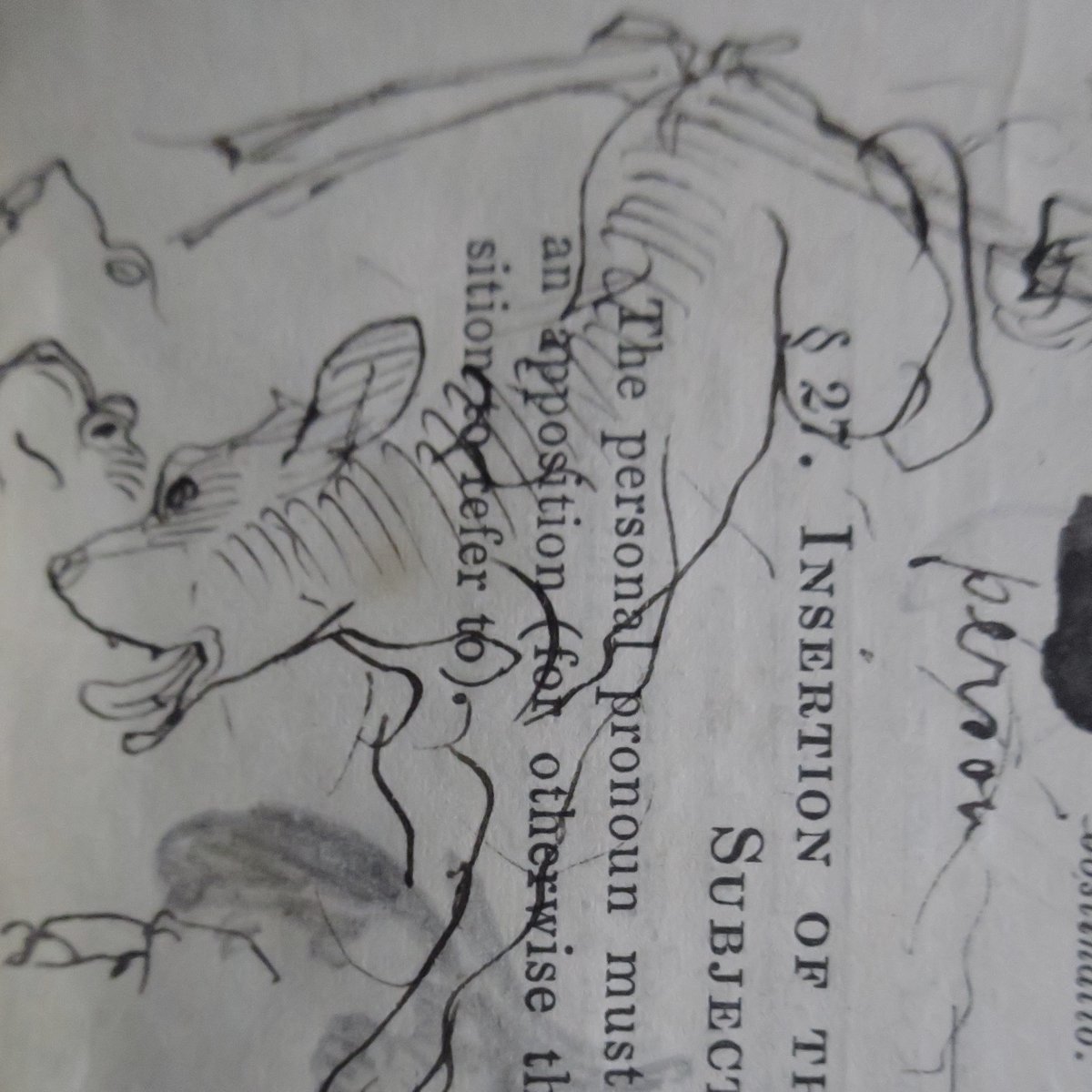 G. K. Chesterton was a rather notorious abuser of his books. His friend Digby d’Avigdor recalls him as a boy at St. Paul’s: "I always have a vision of him wandering around the corridors with one of his disreputable books ..."