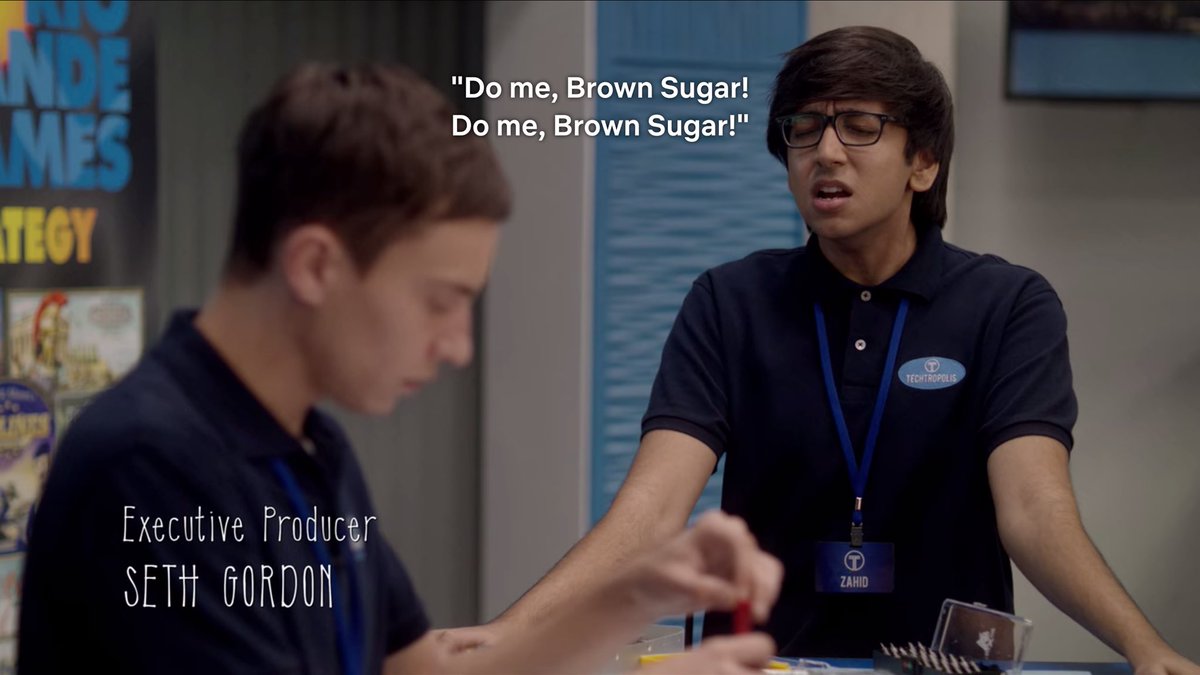 it makes a running gag of calling its one person of color character "brown sugar."