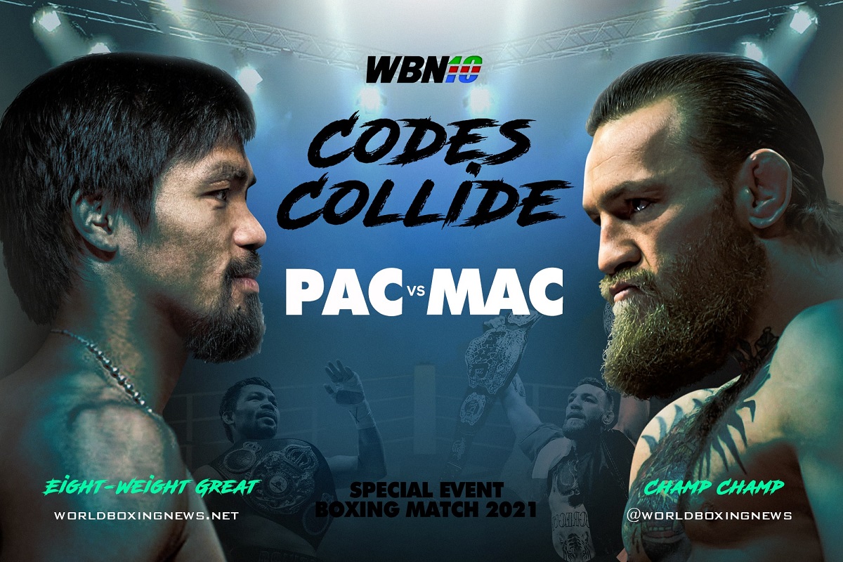 WorldBoxingNews's tweet photo. Manny Pacquiao vs Conor McGregor cross-codes bout 'inevitable' for 2021 https://t.co/aWEQBjDgBZ #PacMac https://t.co/h6FXGIH4Sn