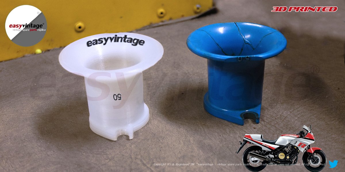easyvintagepart's tweet photo. This #YamahaFZ750 requires urgently new RACING DEVELOPED VELOCITY STACKS!🏁
Re-designed 📐& #3dprinted with #additivemanufaturing🤖
💡Length & diameter are customized according to engine's needs of use
#YamahaFZ750RacingVelocityStacks🏍️
#AHistoryBeyondRust @easyvintagepart https://t.co/XPLeiupQXL