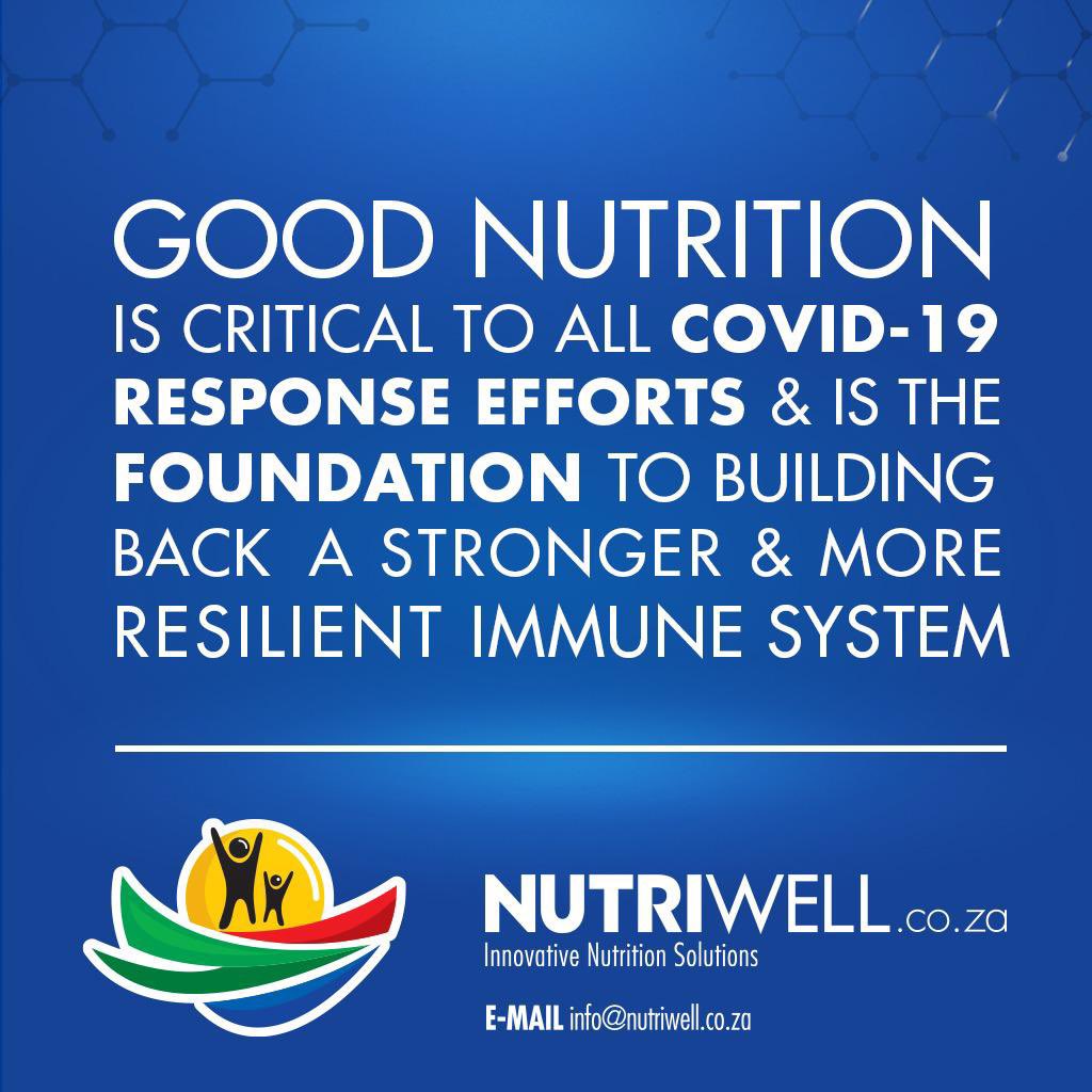 Nutriwell South Africa  Innovative Nutrition Solutions #COVID19 #nutrition #fortifiedfoods  info@nutriwell.co.za
