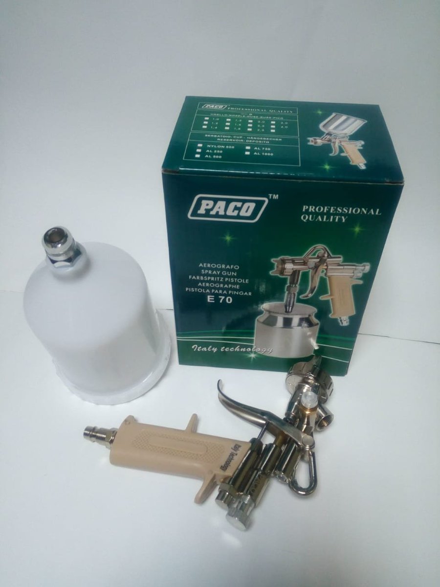 joframic's tweet photo. spray guns both plastic/ metallic, top/bottom all available
H827G@ Ksh 2500 only
paco plastic cap@ ksh2000
paco metal cap @ ksh1900
sandblast @ ksh3500
for more information inbox/call 0713225736 https://t.co/Yl3QoEERGD